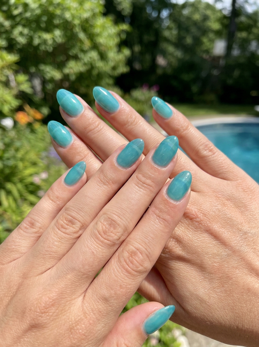 Türkis Jelly Nails